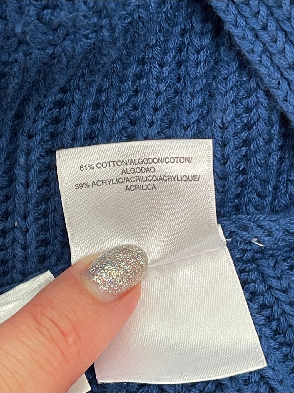 NWOT Anne Klein Royal Blue Rib Knit Boat Neck Sweater Tunic with Pockets Size L - Picture 5 of 13